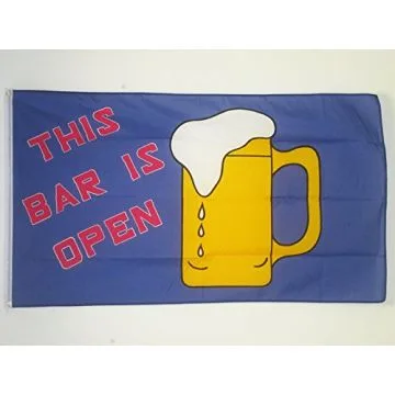 DRAPEAU BAR OUVERT 150x90cm - DRAPEAU ALCOOL - OPEN BAR 90 x 150 cm - DRAPEAUX