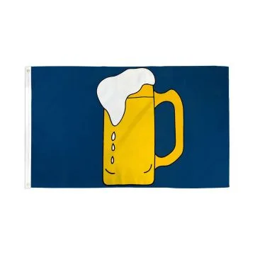 DRAPEAU BIÈRE JAUNE 150x90cm - DRAPEAU BAR 90 x 150 cm - DRAPEAUX