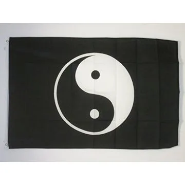 DRAPEAU YIN ET YANG 150x90cm - DRAPEAU CHINOIS - CHINE 90 x 150 cm - DRAPEAUX