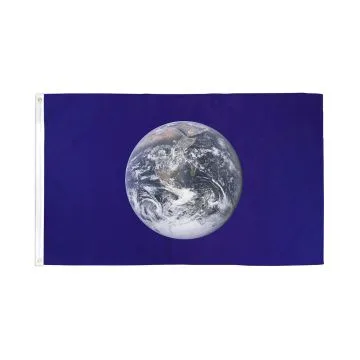 DRAPEAU PLANÈTE TERRE 150x90cm - DRAPEAU TERRIEN 90 x 150 cm - DRAPEAUX