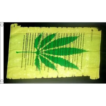 Drapeau Cannabis Déclaration papier 150x90cm - Drapeau rasta 90 x 150 cm - Drapeaux