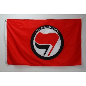 Drapeau Accion Antifacista 150x90cm - Drapeau Action Antifachiste 90 x 150 cm - Drapeaux