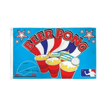 DRAPEAU BIÈRE PONG 150x90cm - DRAPEAU BEER PONG 90 x 150 cm - DRAPEAUX
