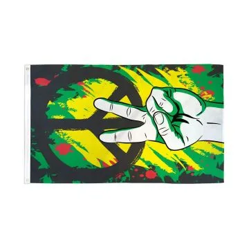 DRAPEAU PAIX GRAFFITI 150x90cm - DRAPEAU PEACE 90 x 150 cm - DRAPEAUX