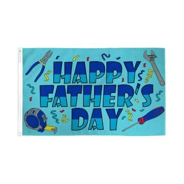 DRAPEAU JOYEUSE FÊTE DES PÈRES 150x90cm - DRAPEAU HAPPY FATHERS DAY 90 x 150 cm - DRAPEAUX