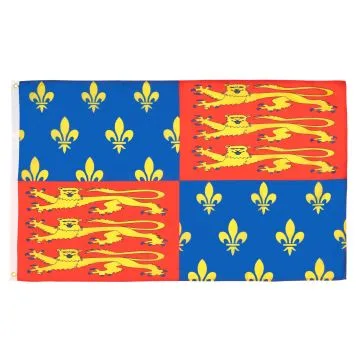 DRAPEAU ROI ÉDOUARD III D\'ANGLETERRE 150x90cm - DRAPEAU ANGLAISE ROYALE 90 x 150 cm - DRAPEAUX