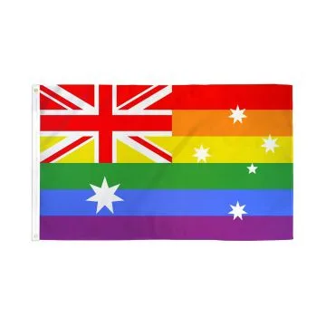 DRAPEAU AUSTRALIE ARC-EN-CIEL 150x90cm - DRAPEAU AUSTRALIEN GAY 90 x 150 cm - DRAPEAUX