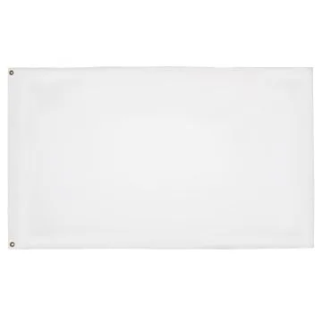DRAPEAU COMMISSAIRE DE COURSE BLANC 150x90cm - DRAPEAU VÉHICULE LENT 90 x 150 cm - DRAPEAUX