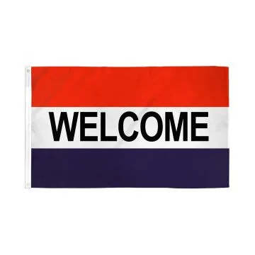 DRAPEAU BIENVENU 150x90cm - DRAPEAU BIENVENUE - WELCOME 90 x 150 cm - DRAPEAUX