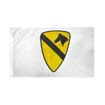 DRAPEAU 1RE DIVISION DE CAVALERIE DES ÉTATS-UNIS 150x90cm - DRAPEAU 1ST US CAVALRY DIVISION 90 x 150 cm - DRAPEAUX