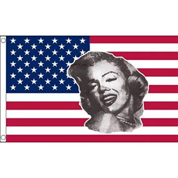 DRAPEAU USA MARILYN MONROE 150x90cm - DRAPEAU AMÉRICAIN - ETATS-UNIS 90 x 150 cm - DRAPEAUX