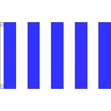 DRAPEAU BANDES BLEU ET BLANC 150x90cm - DRAPEAU À BANDES BLEUES ET BLANCHES 90 x 150 cm - DRAPEAUX
