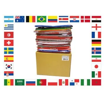 Kit 32 DRAPEAUX COUPE DU MONDE DE FOOTBALL 2018 150x90 cm - DRAPEAU CHAMPIONNAT DU MONDE RUSSIE 90 x 150 cm