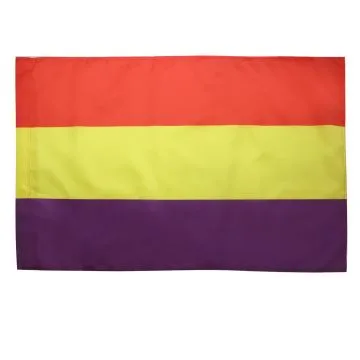 DRAPEAU ESPAGNOL RÉPUBLICAIN 150x90cm - DRAPEAU ESPAGNE RÉPUBLICAINE 90 x 150 cm Fourreau pour hampe