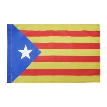 DRAPEAU CATALOGNE ESTELADA 150x90cm - DRAPEAU CATALAN INDÉPENDENTISTE - CATALUÑA 90 x 150 cm Fourreau pour hampe
