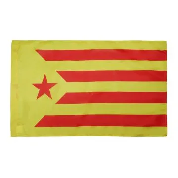 DRAPEAU CATALOGNE ESTELADA VERMELLA 150x90cm - DRAPEAU CATALAN INDÉPENDENTISTE - CATALUÑA GROGA 90 x 150 cm Fourreau pour hampe