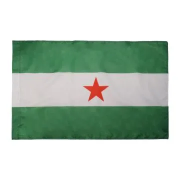DRAPEAU ANDALOUSIE ARBONAIDA 150x90cm - DRAPEAU ANDALOUS INDÉPENDENTISTE 90 x 150 cm Fourreau pour hampe