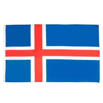 DRAPEAU ISLANDE 250x150cm - GRAND DRAPEAU ISLANDAIS 150 x 250 cm