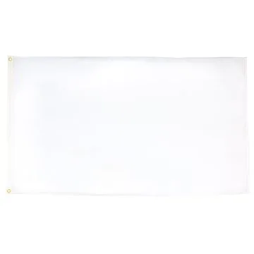DRAPEAU UNICOLORE BLANC 250x150cm - GRAND DRAPEAU DE COULEUR BLANCHE 150 x 250 cm