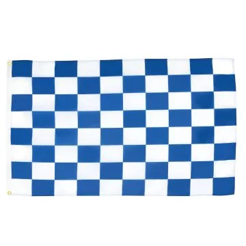 DRAPEAU DAMIER BLEU ET BLANC 250x150cm - GRAND DRAPEAU À DAMIERS 150 x 250 cm