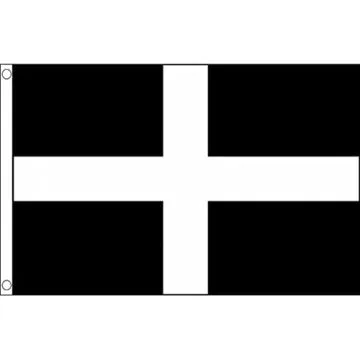 DRAPEAU SAINT PIRAN 250x150cm - GRAND DRAPEAU DE CORNOUAILLES - BRETAGNE 150 x 250 cm