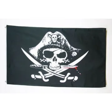 DRAPEAU PIRATE SABRES 180x120cm - GRAND DRAPEAU CORSAIRE 120 x 180 cm