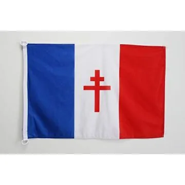Drapeau France libre 1940-1944 150x90cm - Drapeau français de la résistance 90 x 150 cm Spécial Extérieur - Drapeaux