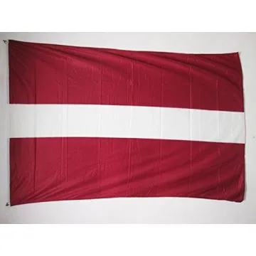 DRAPEAU LETTONIE 150x90cm oeillets - DRAPEAU LETTON 90 x 150 cm Spécial Extérieur - DRAPEAUX