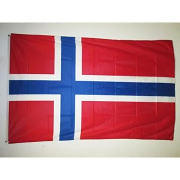 DRAPEAU NORVÈGE 150x90cm oeillets - DRAPEAU NORVÉGIEN 90 x 150 cm Spécial Extérieur - DRAPEAUX