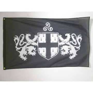 DRAPEAU BLASON DE LA BRETAGNE 150x90cm - DRAPEAU BRETON 90 x 150 cm Spécial Extérieur - DRAPEAUX