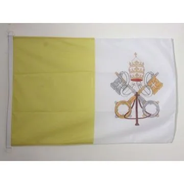 DRAPEAU VATICAN 150x90cm - DRAPEAU VATICAN 90 x 150 cm Spécial Extérieur - DRAPEAUX