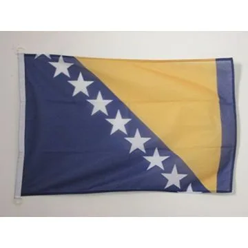 DRAPEAU BOSNIE-HERZÍ?GOVINE 150x90cm - DRAPEAU BOSNIAQUE 90 x 150 cm Spécial Extérieur - DRAPEAUX