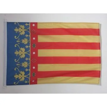 DRAPEAU COMMUNAUTÍ? VALENCIENNE 150x90cm - DRAPEAU DE VALENCE - ESPAGNE 90 x 150 cm Spécial Extérieur - DRAPEAUX