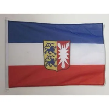 DRAPEAU SCHLESWIG-HOLSTEIN 150x90cm - DRAPEAU SCHLESWIG-HOLSTEIN - LAND ALLEMAGNE 90 x 150 cm Spécial Extérieur - DRAPEAUX