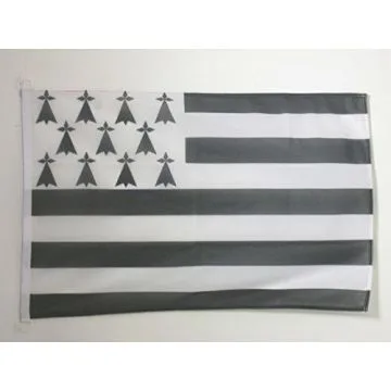 DRAPEAU BRETAGNE 150x90cm - DRAPEAU BRETON - FRANCE 90 x 150 cm Spécial Extérieur - DRAPEAUX