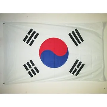 DRAPEAU CORÉE DU SUD 150x90cm oeillets - DRAPEAU CORÉEN 90 x 150 cm Spécial Extérieur - DRAPEAUX