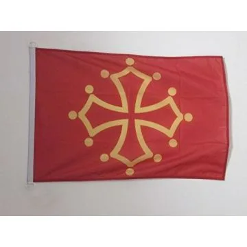 DRAPEAU MIDI-PYRÍ?NÍ?ES - OCCITANIE 150x90cm - DRAPEAU OCCITAN - FRANCE 90 x 150 cm Spécial Extérieur - DRAPEAUX