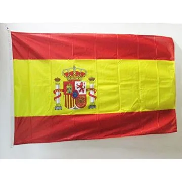 DRAPEAU ESPAGNE 150x90cm - DRAPEAU ESPAGNOL 90 x 150 cm Spécial Extérieur - DRAPEAUX