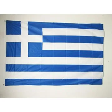 DRAPEAU GRÈCE 150x90cm oeillets - DRAPEAU GREC 90 x 150 cm Spécial Extérieur - DRAPEAUX