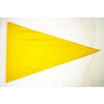 DRAPEAU PLAGE JAUNE TRIANGLE 225x150cm - DRAPEAU FLAMME DE BAIGNADE JAUNE 150 x 225 cm Spécial Extérieur - DRAPEAUX