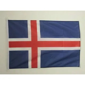 DRAPEAU ISLANDE 90x60cm - DRAPEAU ISLANDAIS 60 x 90 cm Spécial Extérieur - DRAPEAUX