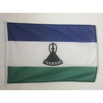 DRAPEAU LESOTHO 90x60cm - DRAPEAU LÍ?SOTHAN 60 x 90 cm Spécial Extérieur - DRAPEAUX