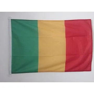 DRAPEAU MALI 90x60cm - DRAPEAU MALIEN 60 x 90 cm Spécial Extérieur - DRAPEAUX