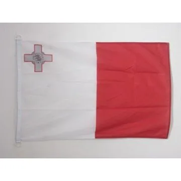 DRAPEAU MALTE 90x60cm - DRAPEAU MALTAIS 60 x 90 cm Spécial Extérieur - DRAPEAUX