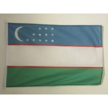 DRAPEAU OUZBÍ?KISTAN 90x60cm - DRAPEAU OUZBEK 60 x 90 cm Spécial Extérieur - DRAPEAUX