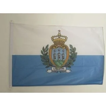 DRAPEAU SAINT MARIN 90x60cm - DRAPEAU SAINT-MARINAIS 60 x 90 cm Spécial Extérieur - DRAPEAUX
