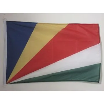 DRAPEAU SEYCHELLES 90x60cm - DRAPEAU SEYCHELLOIS 60 x 90 cm Spécial Extérieur - DRAPEAUX