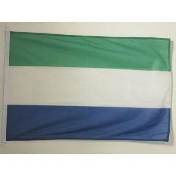 DRAPEAU SIERRA LEONE 90x60cm - DRAPEAU SIERRA-LÍ?ONAIS 60 x 90 cm Spécial Extérieur - DRAPEAUX