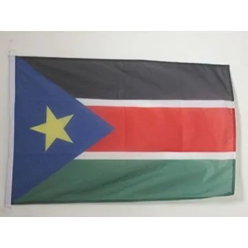 DRAPEAU SOUDAN DU SUD 90x60cm - DRAPEAU SUD SOUDANAIS 60 x 90 cm Spécial Extérieur - DRAPEAUX