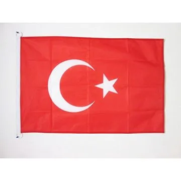 DRAPEAU TURQUIE 90x60cm - DRAPEAU TURC 60 x 90 cm Spécial Extérieur - DRAPEAUX